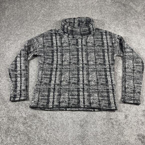 Columbia Sweater Womens Medium Turtleneck Plaid Soft Cozy Winter - Picture 2 of 13
